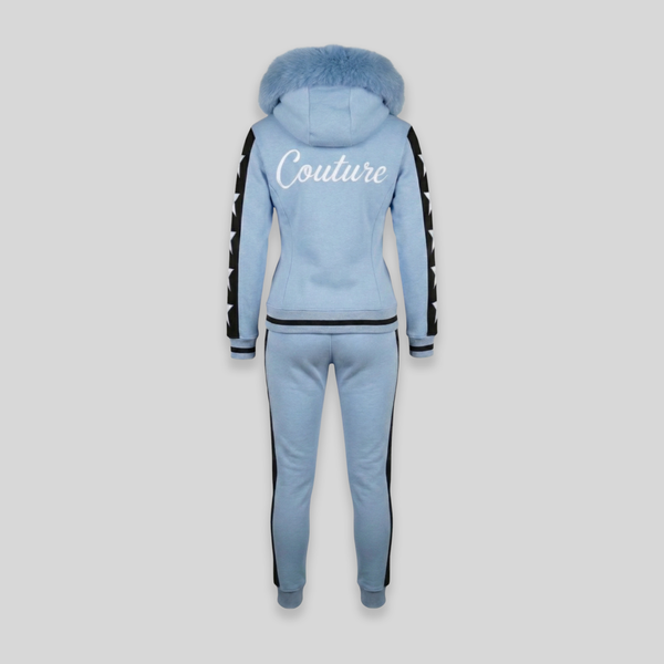 MDB Couture Women's M-Star Fur Hooded Sweatsuit