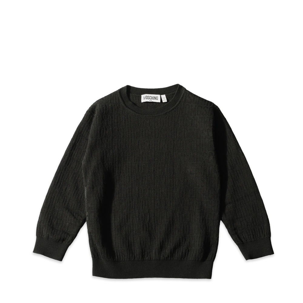 Moschino Kids Jacquard Monogram Crewneck Sweatshirt