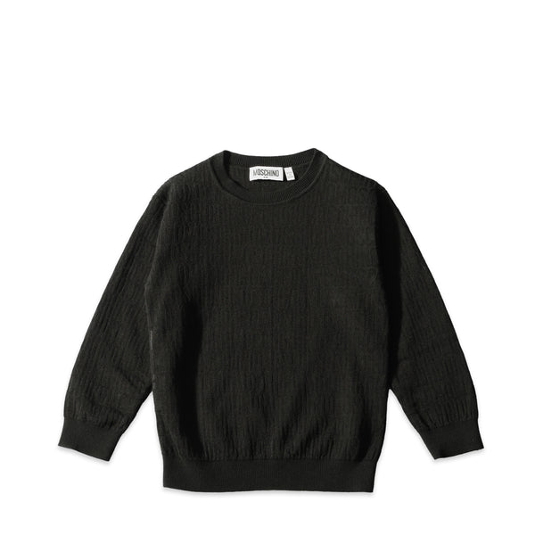 Moschino Kids Jacquard Monogram Crewneck Sweatshirt