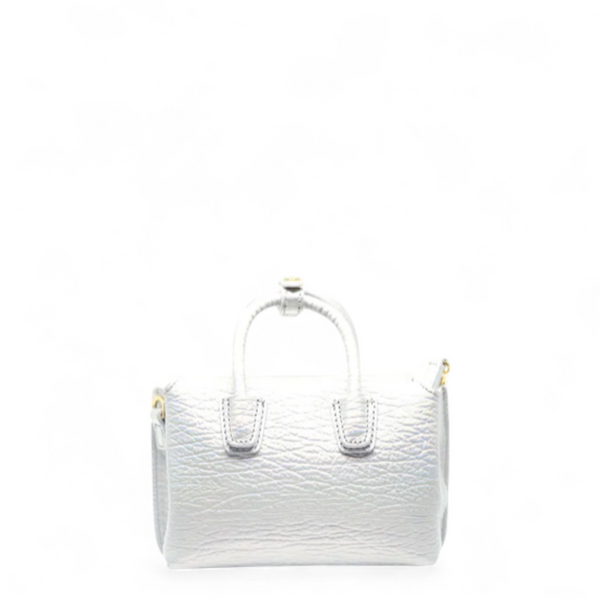 MCM Milla Pearl Studs Tote X Mini in White