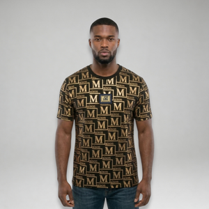 MDB Couture Men's Metallic Monogram T-Shirt