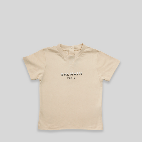Balmain Kids Toddler's Dual-Color Logo Print T-Shirt