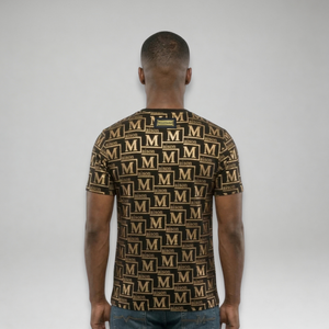 MDB Couture Men's Metallic Monogram T-Shirt