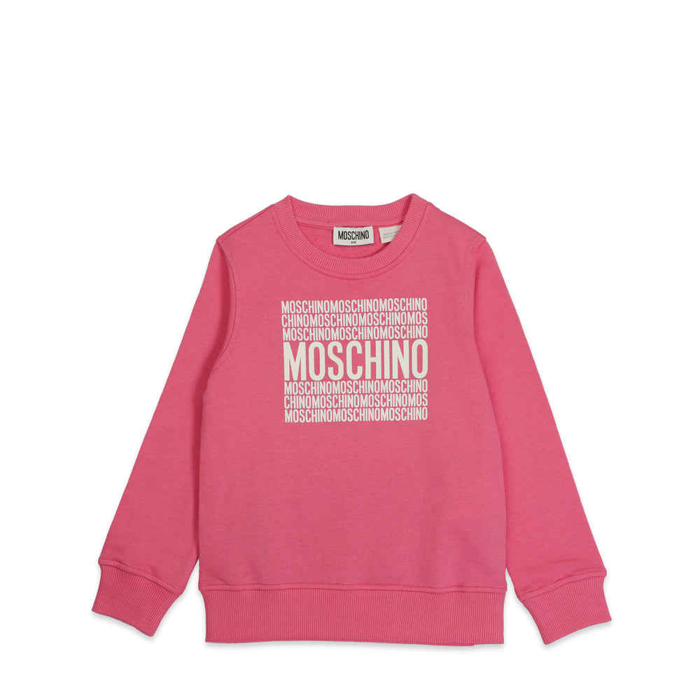 Moschino Kids Square Text Logo Crewneck Sweatshirt