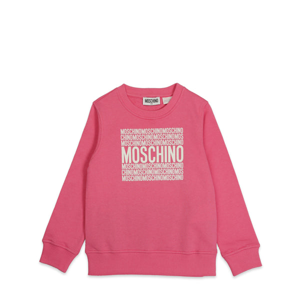 Moschino Kids Square Text Logo Crewneck Sweatshirt