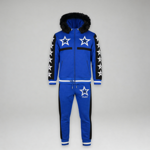 MDB Couture Men's M-Star Fur Hooded Sweatsuit