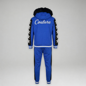 MDB Couture Men's M-Star Fur Hooded Sweatsuit