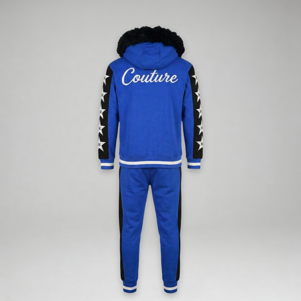 MDB Couture Men's M-Star Fur Hooded Sweatsuit
