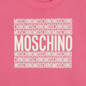Moschino Kids Square Text Logo Crewneck Sweatshirt