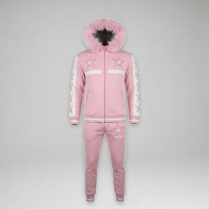 MDB Couture Men's M-Star Fur Hooded Sweatsuit