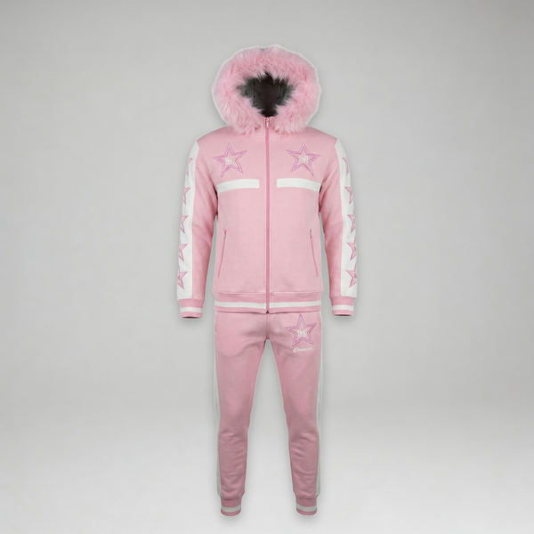 MDB Couture Men's M-Star Fur Hooded Sweatsuit