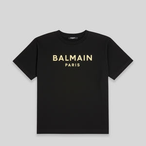 Balmain Kids Raised Neon Logo T-Shirt