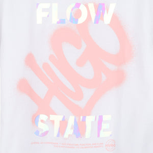 Hugo by Hugo Boss Kids 'Flow State' Iridescent Logo Graphic T-Shirt