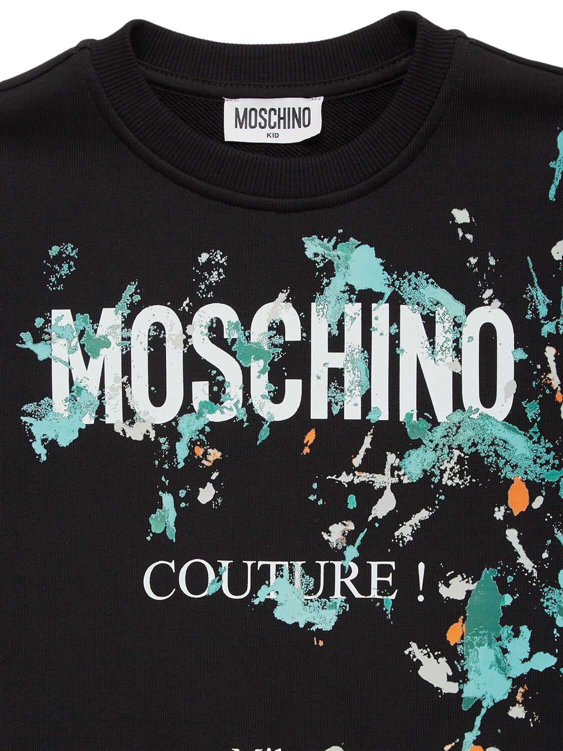 Moschino Kids Paint Splatter Fleece Sweatshirt