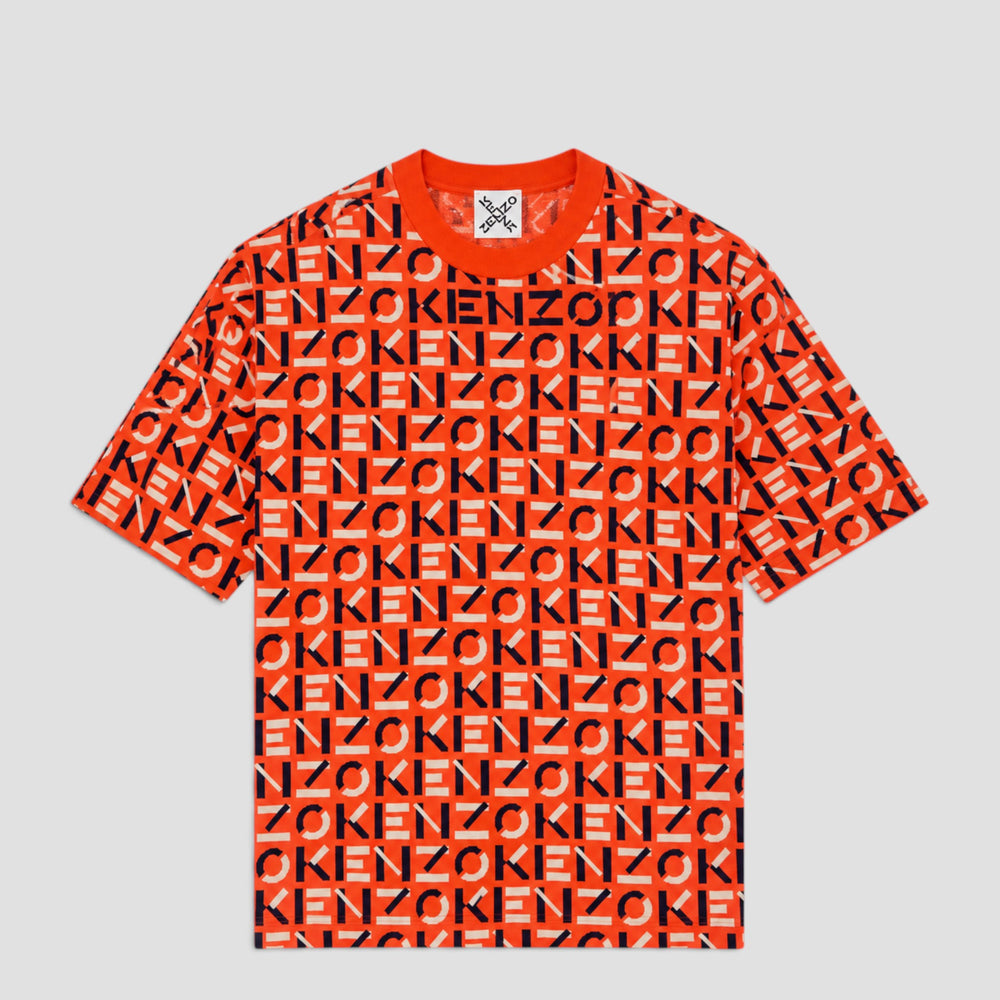 Kenzo Men's Monogram Oversized Short Sleeve Knit Sweater
