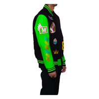 MDB Brand Men's Varsity Letterman Jacket V2 - Neon Green