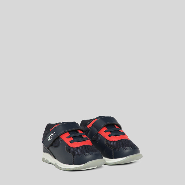 Hugo Boss Kids Logo Velcro Strap Sneakers
