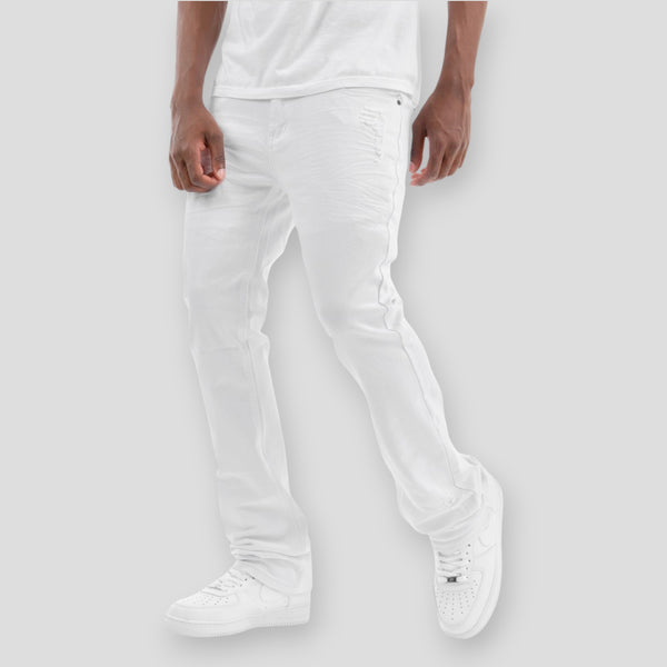 Hidden Treasures Distressed Flared Leg Jeans