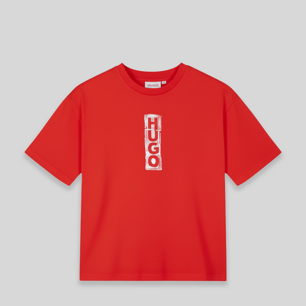 HUGO by Hugo Boss Kids Distressed Logo Oversize T-Shirt