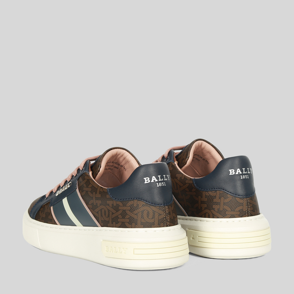 Bally Women's Myron Monogram Leather Sneakers