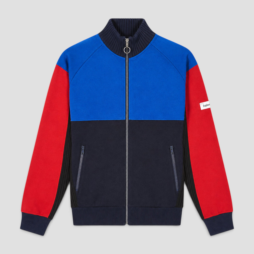 Kenzo Men's Color Block Wool Full-Zip Cardigan Sweater