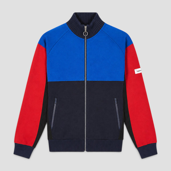 Kenzo Men's Color Block Wool Full-Zip Cardigan Sweater