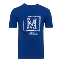 MDB Brand Kid's Swirl M T-Shirt - Blue