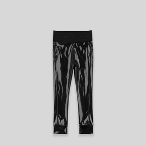 Balmain Kids Waist Logo Metallic Leggings