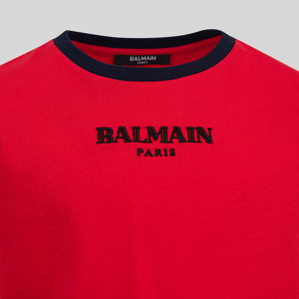 Balmain Kids Embroidered Logo T-Shirt