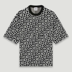 Kenzo Men's Oversize Monogram Short-Sleeve Jumper Shirt