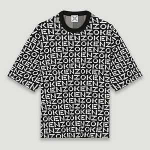 Kenzo Men's Oversize Monogram Short-Sleeve Jumper Shirt