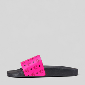 MCM Women's Slides in Neon Visetos