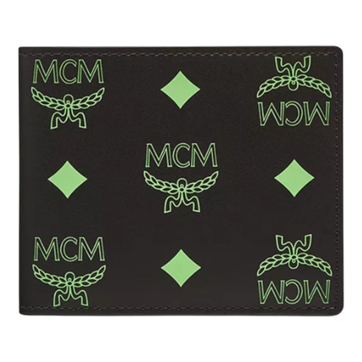MCM Bifold Wallet in Color Splash Logo Leather