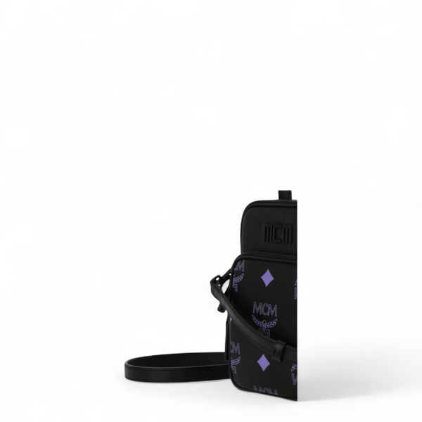 MCM Leather Crossbody in Color Splash Visetos Logo