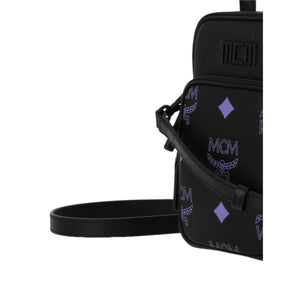MCM Leather Crossbody in Color Splash Visetos Logo