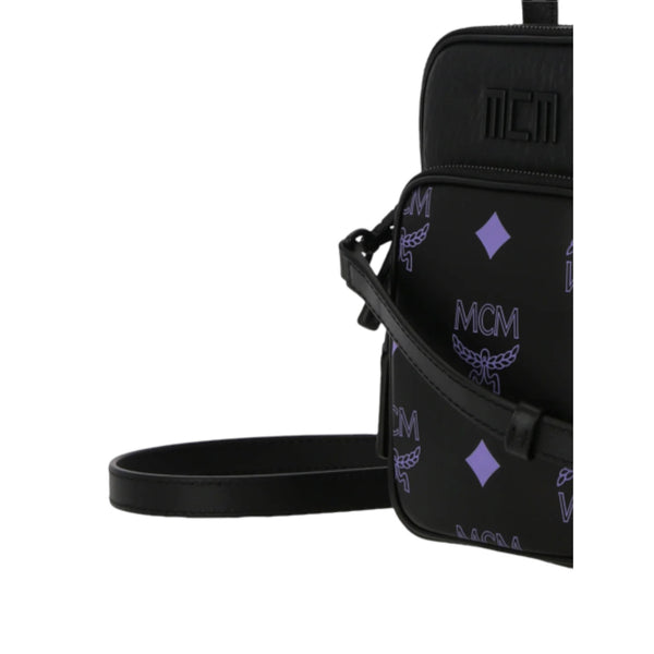 MCM Leather Crossbody in Color Splash Visetos Logo