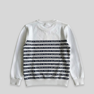 Balmain Kids Striped Logo Sweatshirt