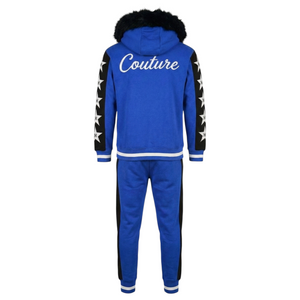 MDB Couture Men's M-Star Fur Hooded Sweatsuit