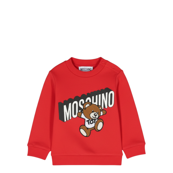 Moschino Kids Toddler's Chenille Teddy Bear Logo Sweatshirt