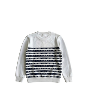 Balmain Kids Striped Logo Sweatshirt