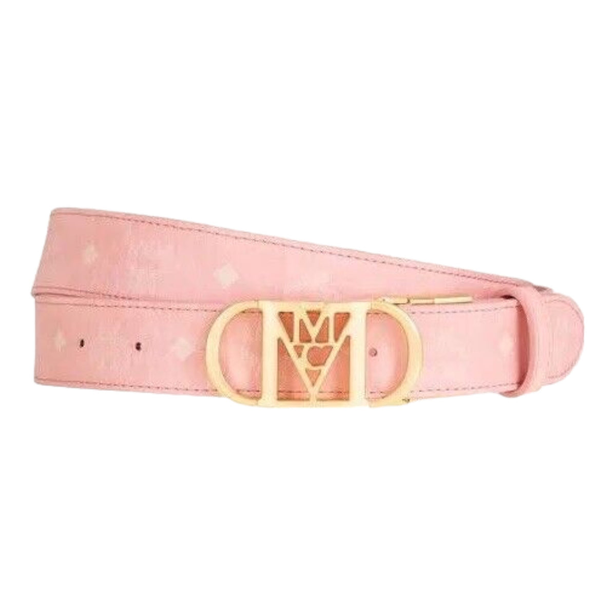 MCM Women's Moda Travia Reversible Belt in Visetos Pink