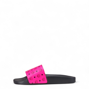 MCM Women's Slides in Neon Visetos
