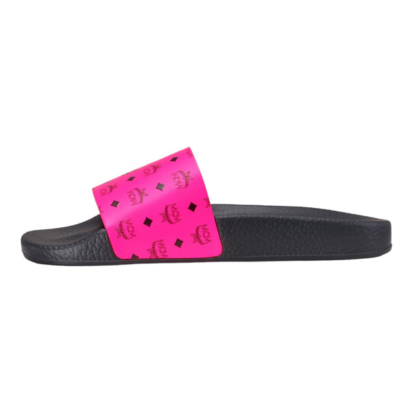 MCM Women's Slides in Neon Visetos