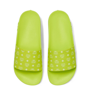 MCM Men's Monogram Print Rubber Slides