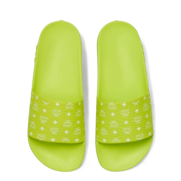 MCM Men's Monogram Print Rubber Slides