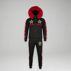 MDB Couture Men's M-Star Fur Hooded Sweatsuit