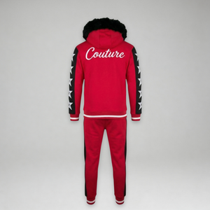 MDB Couture Men's M-Star Fur Hooded Sweatsuit