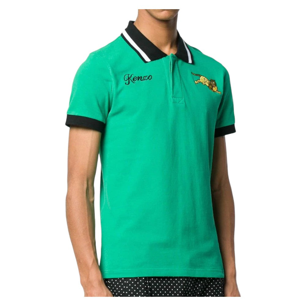 Kenzo Men's Jumping Tiger Logo Polo Shirt