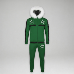 MDB Couture Men's M-Star Fur Hooded Sweatsuit