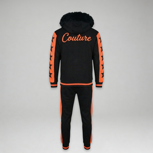 MDB Couture Men's M-Star Fur Hooded Sweatsuit